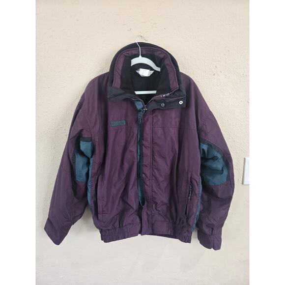 Columbia Bugaboo Vintage Purple Multicolor Ski Heavy Jacket Coat Mens Medium
